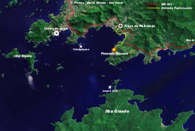 Mapa Das Pousadas Em Ilha Grande